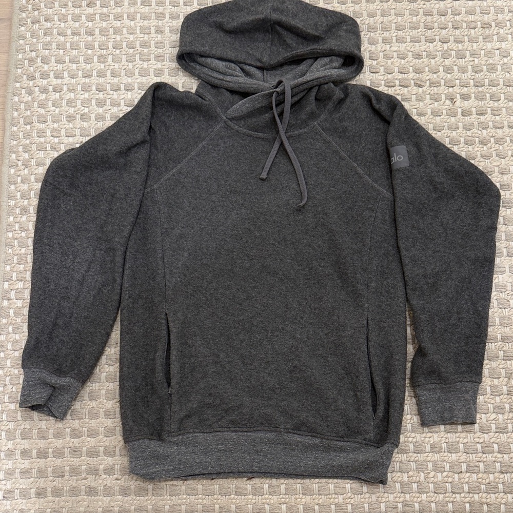 ALO Yoga Charcoal fleece Hoodie